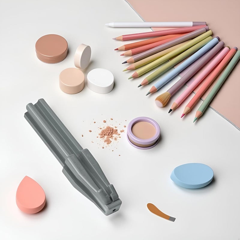 Bwexxt Gray 3 in 1 Eyebrow Pencil Sharpener, for Eyebrow Pencil Eye Pencil Sharpener, Duckbill-Shape Eyebrow Sharpener Auxiliary Tool for Waterproof Peel Off Brow Pencils for Beginners and Professional - Image 1